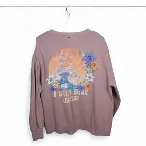 O'NEILL CHOICE Pullover Sweatshirt Crewneck Cotton Big Wave Graphic - Medium